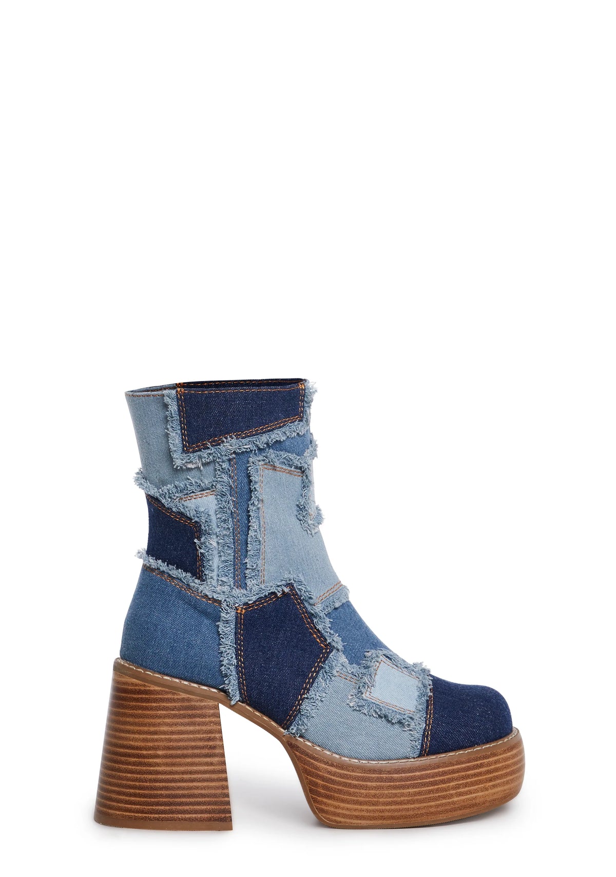 Winding Roads Ankle Boots - Denim