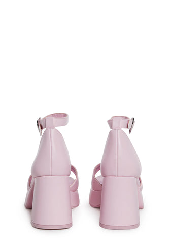 Soft Waltz Platform Sandals - Pink