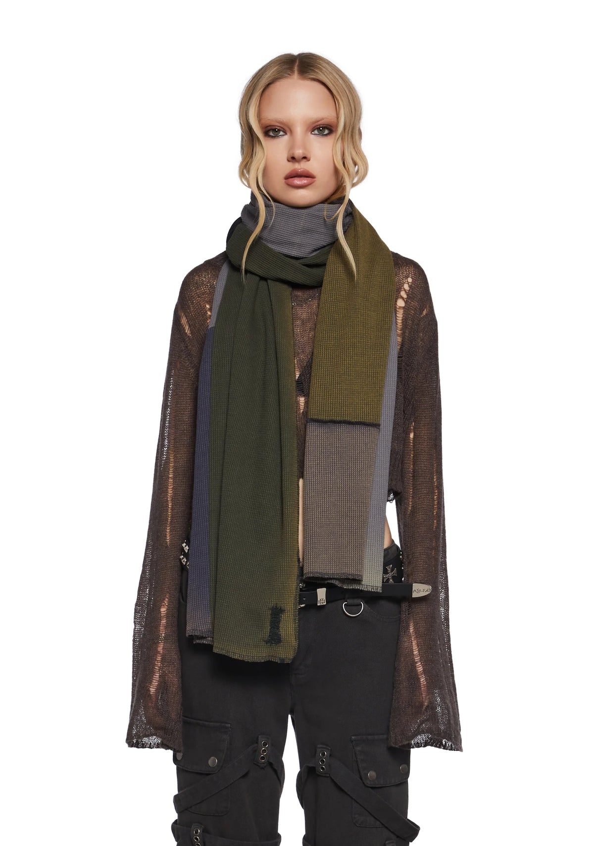 Chord Thermal Patchwork Scarf