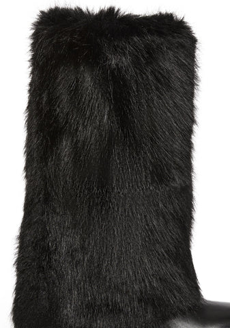 Ahsoka Foldover Flat Boots - Black