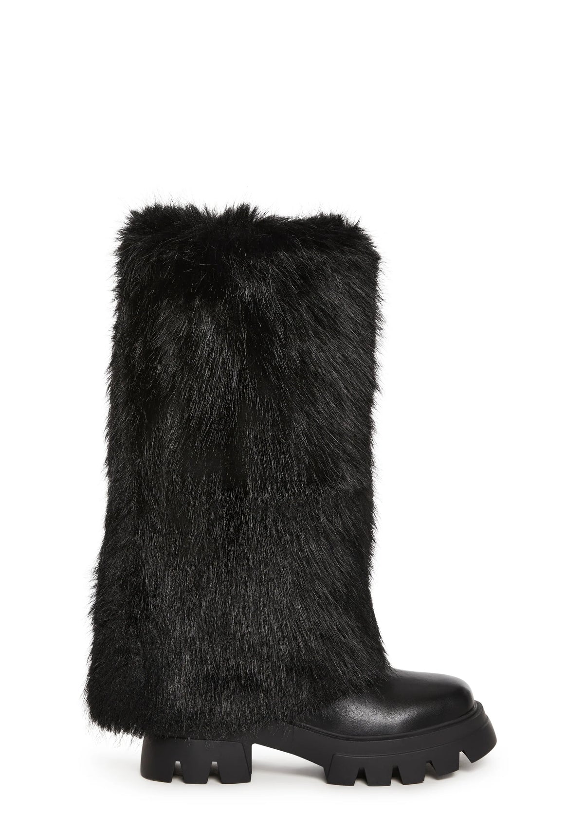 Ahsoka Foldover Flat Boots - Black