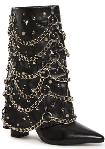 Aleena Chained Heeled Boots