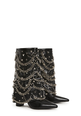 Aleena Chained Heeled Boots