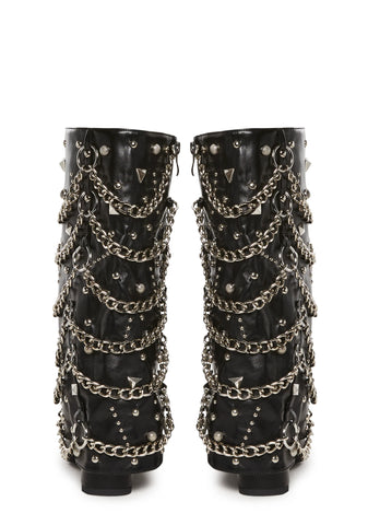 Aleena Chained Heeled Boots