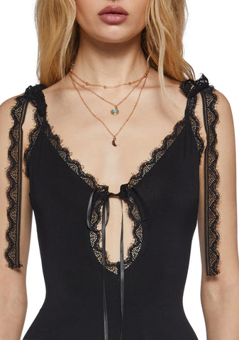 Whispering Wind Sleeveless Romper - Black