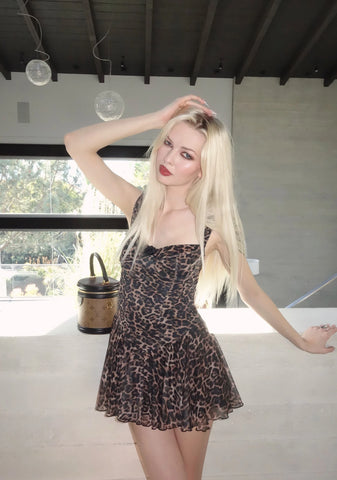 Perfect Date Mini Dress - Leopard