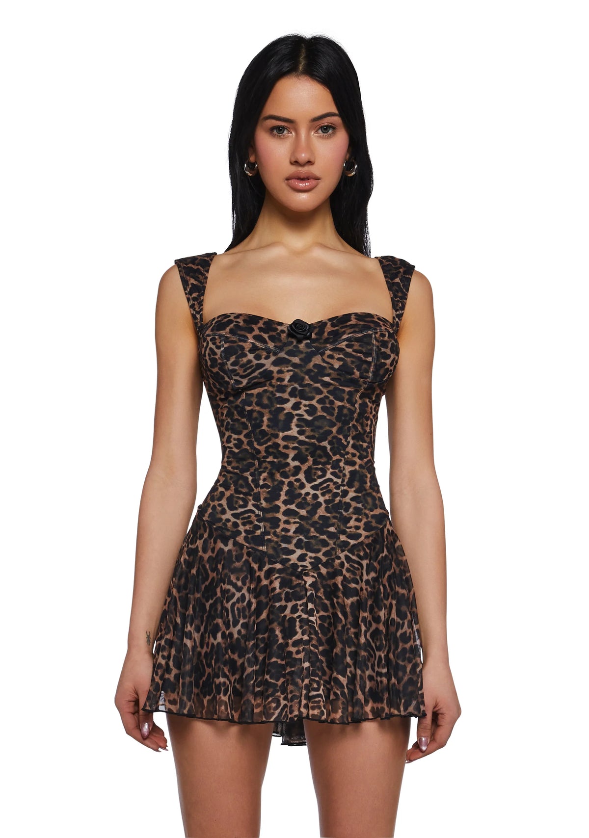 Perfect Date Mini Dress - Leopard