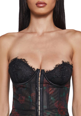 Captivating Gazes Slip Dress - Rose