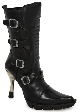 M-9373N-C2 Skinny Heel Moto Boots