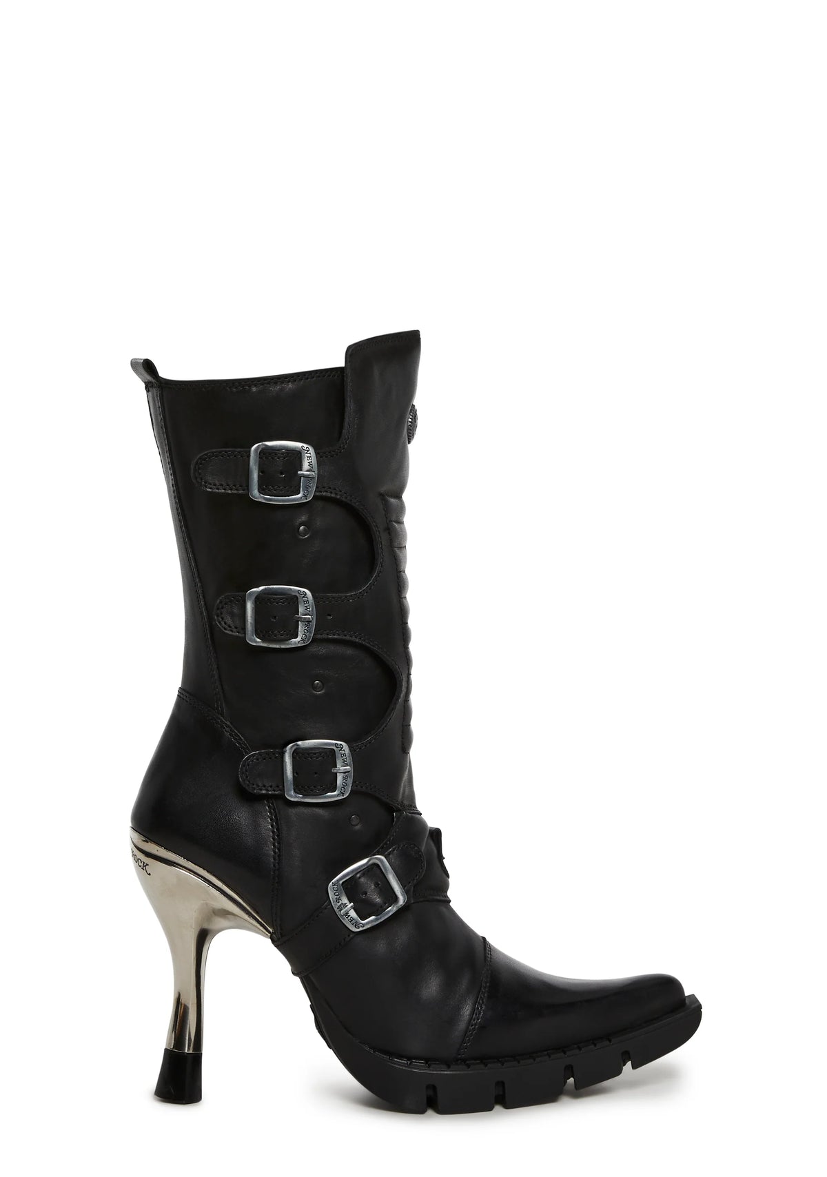 M-9373N-C2 Skinny Heel Moto Boots