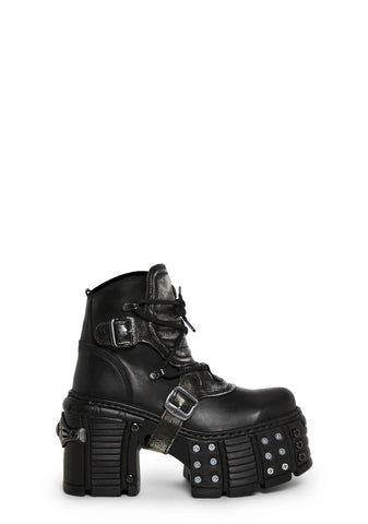 M-TM004-C3 Moto Buckle Boots