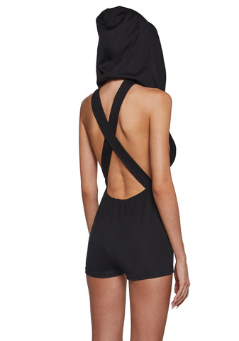 Tie Me Down Playsuit - Black