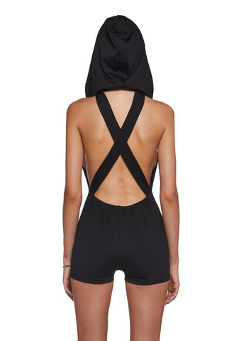 Tie Me Down Playsuit - Black