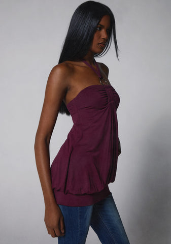 Y2K Bubble Mini Dress - Purple