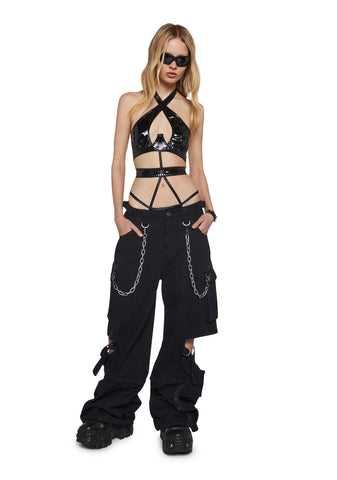 Entangled Lust Vinyl Bodysuit