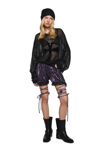 Wicked Seductress Velvet Shorts