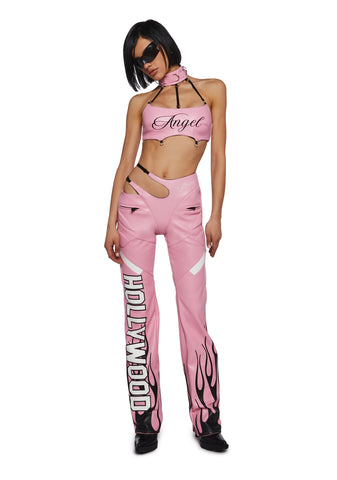 Turn On Choker Top - Pink