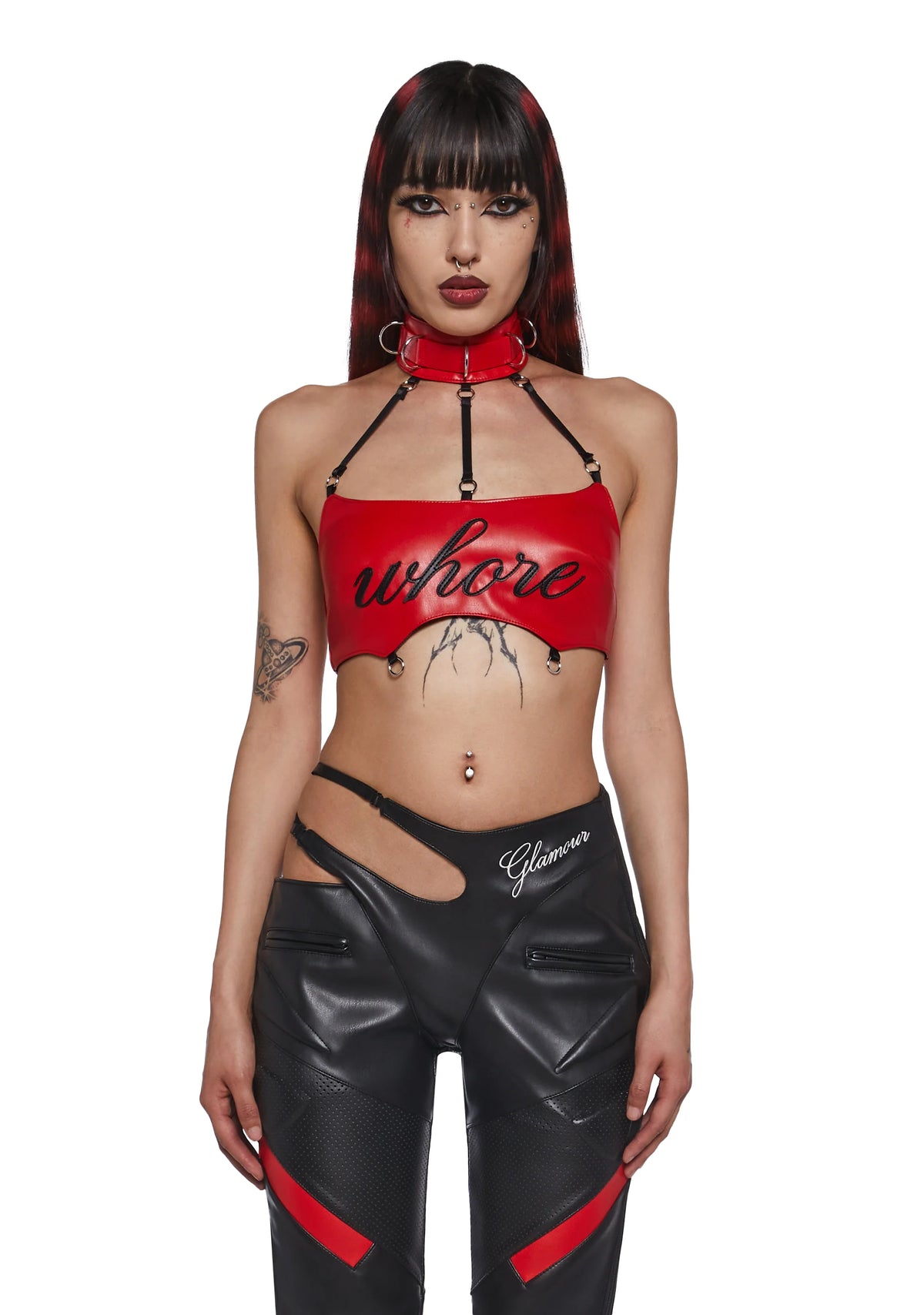 Turn On Choker Top - Red