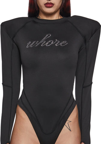 Crystal Whore Bodysuit Flat Panty