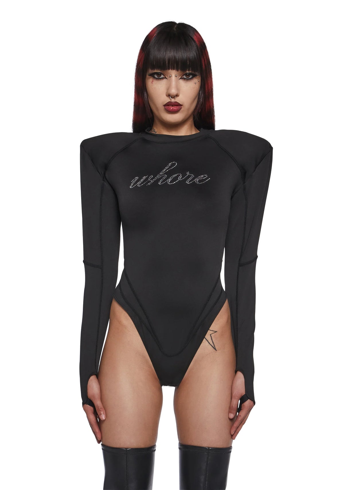 Crystal Whore Bodysuit Flat Panty