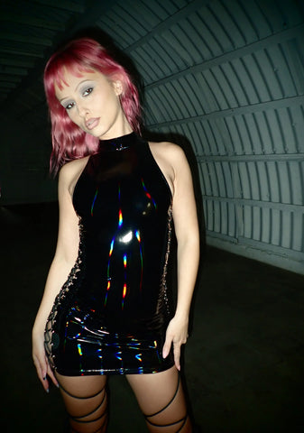 Sensory Escapade Bodycon Dress - Holo