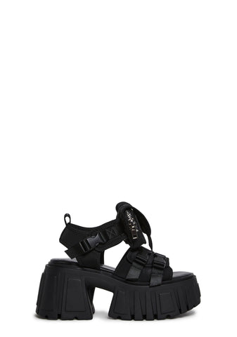 Utopia Platform Sandals - Black