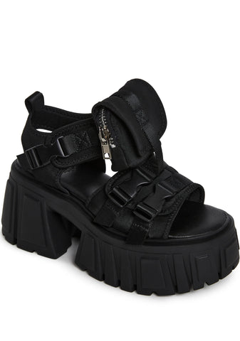Utopia Platform Sandals - Black