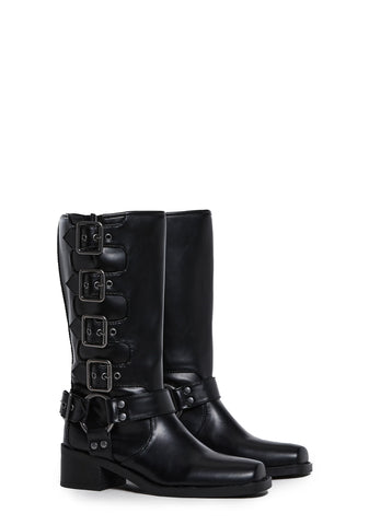 Around The City Moto Boots - Black