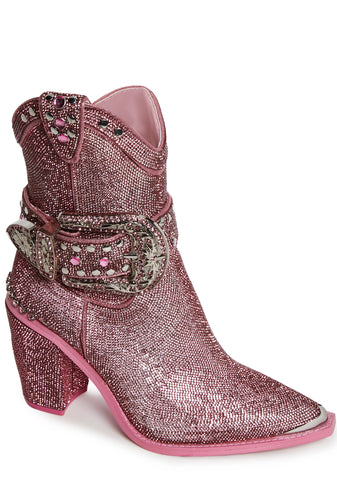 Sharp Sheriff Shine Cowboy Boots - Pink