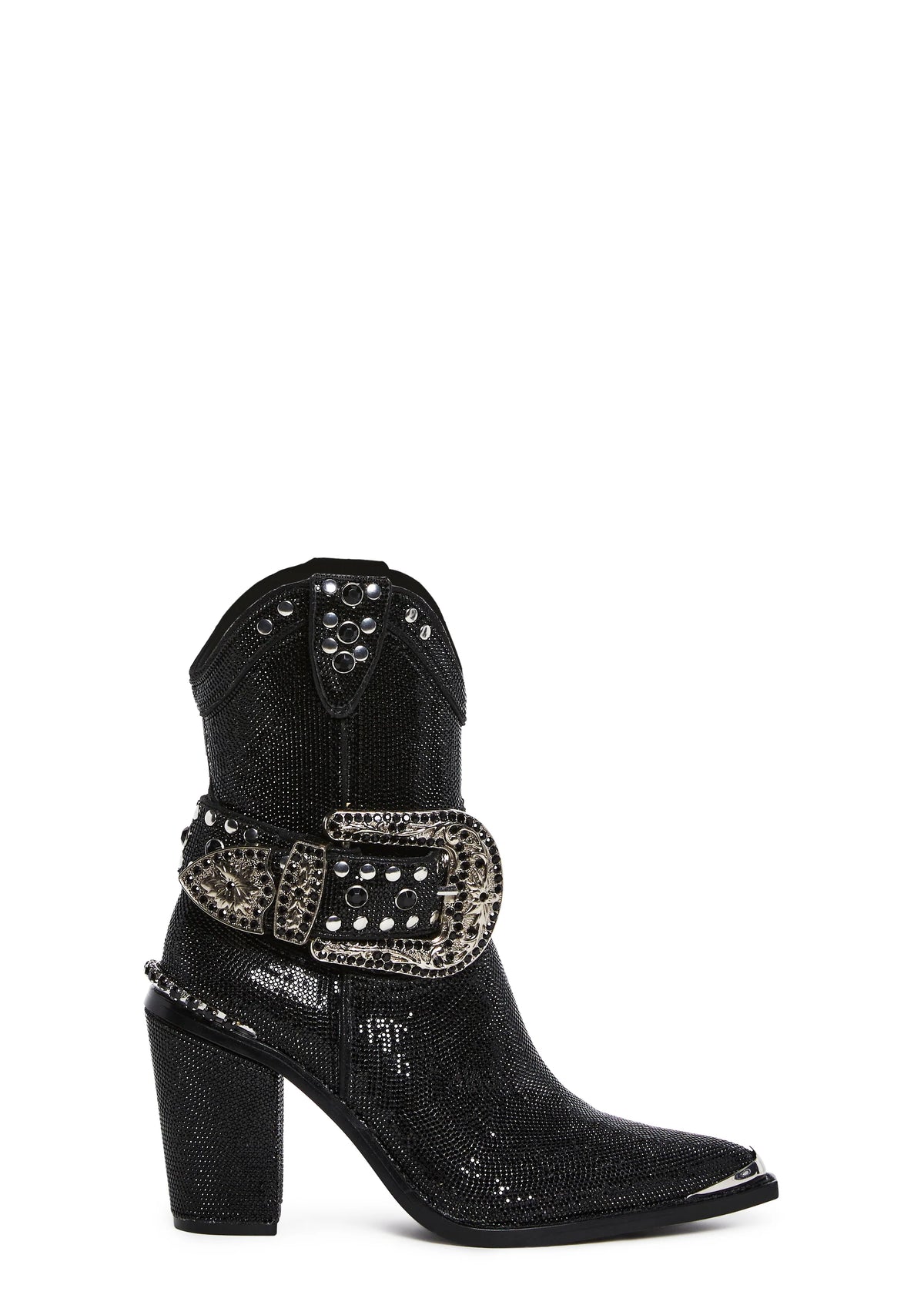 Sharp Sheriff Shine Cowboy Boots - Black