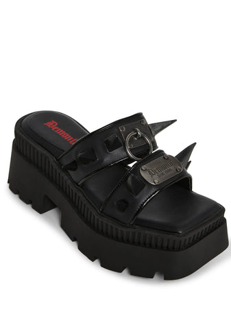 Wrath-13 Platform Double Strap Slide Sandals