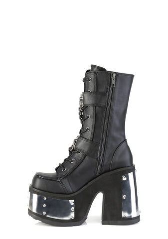 Camel-120 Platform Ankle Boots