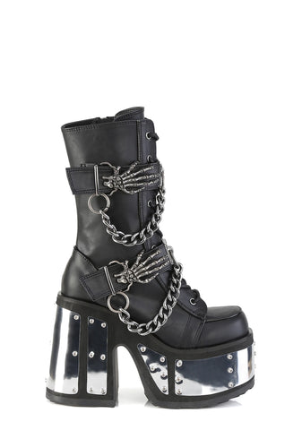 Camel-120 Platform Ankle Boots