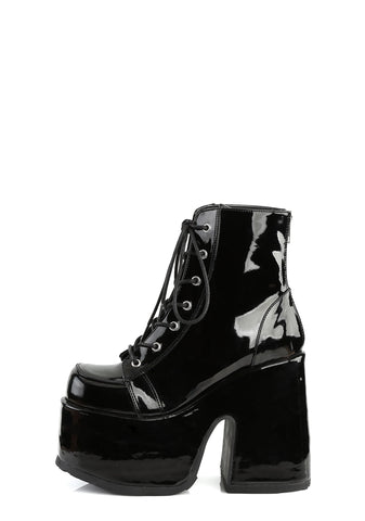 Camel-203 Platform Ankle Boots