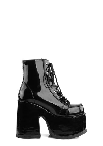 Camel-203 Platform Ankle Boots