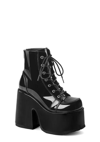 Camel-203 Platform Ankle Boots