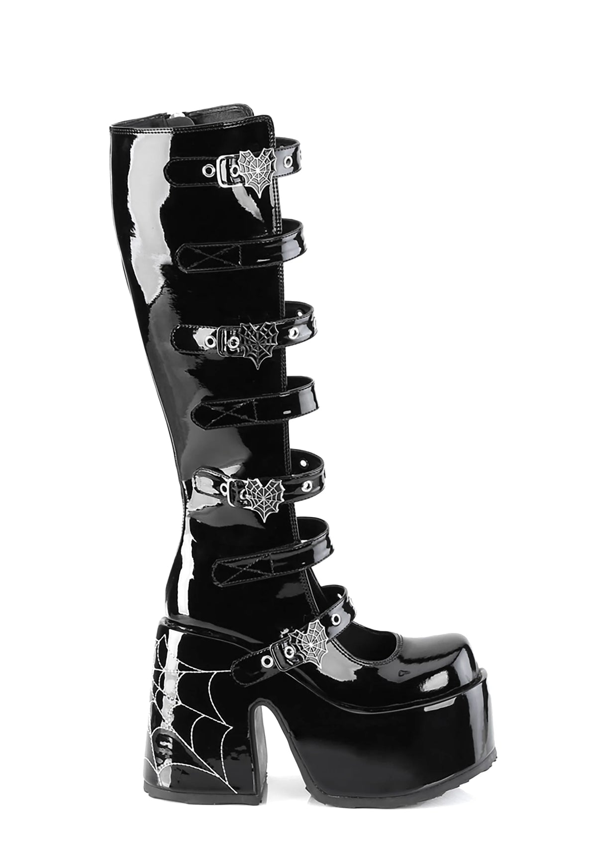 Camel-223 Platform Glow In The Dark Knee High Boots