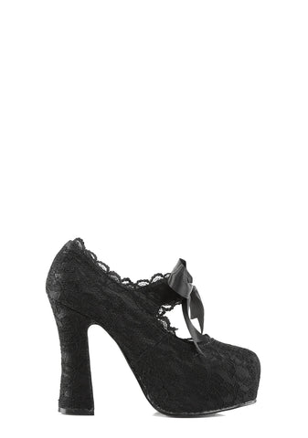 Demon-11 Platform Mary Jane Pumps