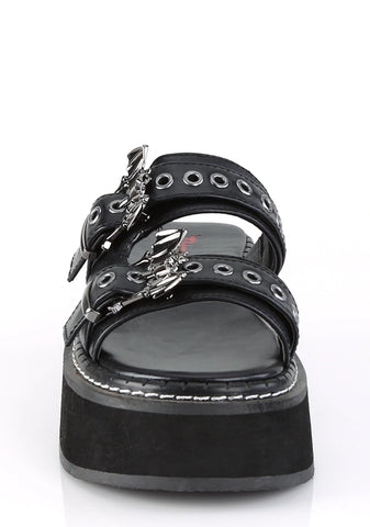 Emily-100 Platform Double Strap Slide Sandal