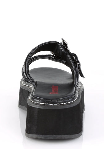 Emily-100 Platform Double Strap Slide Sandal