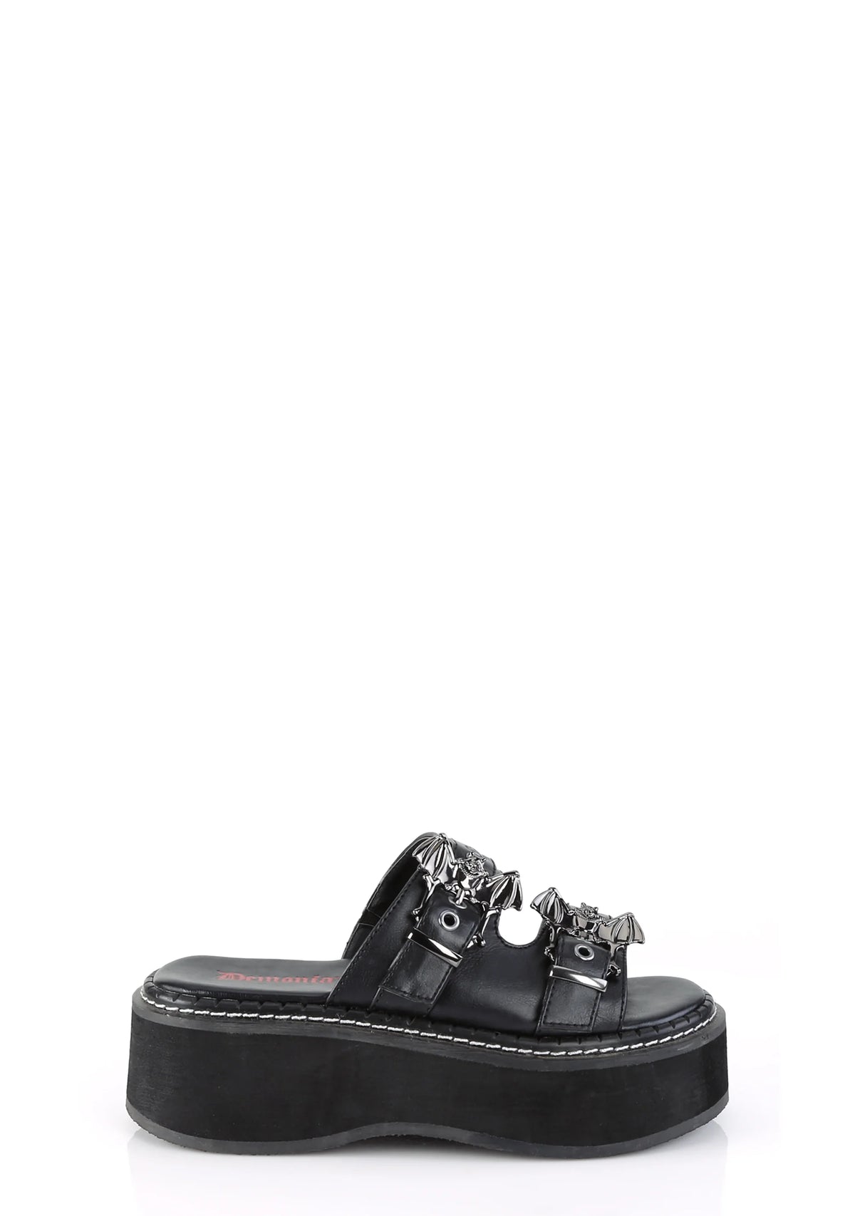 Emily-100 Platform Double Strap Slide Sandal