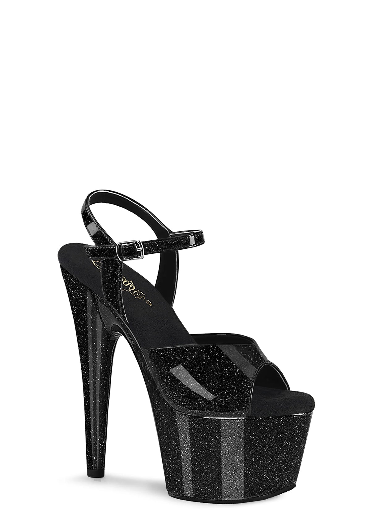 Adore-709GP Platform Ankle Strap Sandals-Black
