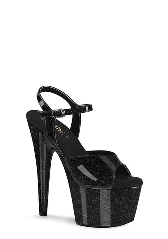 Adore-709GP Platform Ankle Strap Sandals-Black