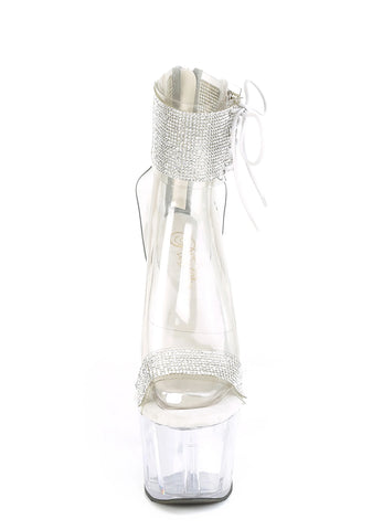 Adore-727RS Platform Ankle Cuff Sandals-Clear