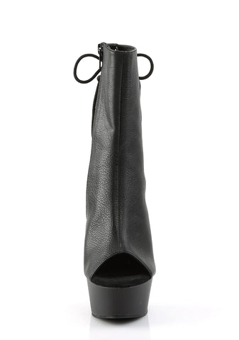 Delight-1018 Platform Ankle Boots-Black PU