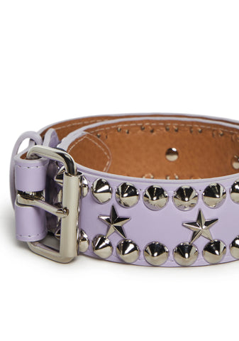 Star Studded Belt - Purple