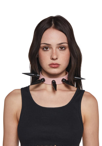 Spiked Collar - Pink