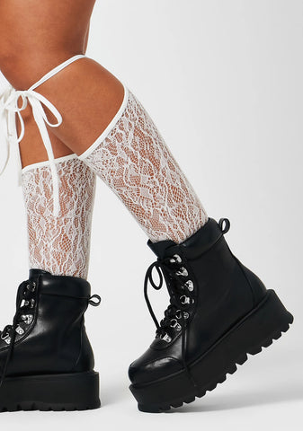 Hydra All Black Matrix Platform Boots