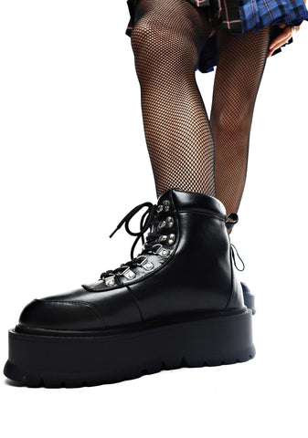Hydra All Black Matrix Platform Boots