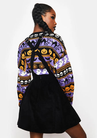 Pawsitively Purrfect Pinafore Dress